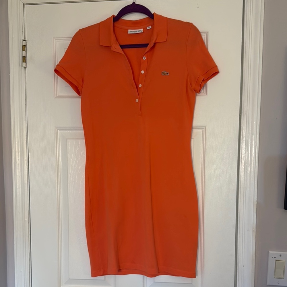 Lacoste Orange Polo Dress